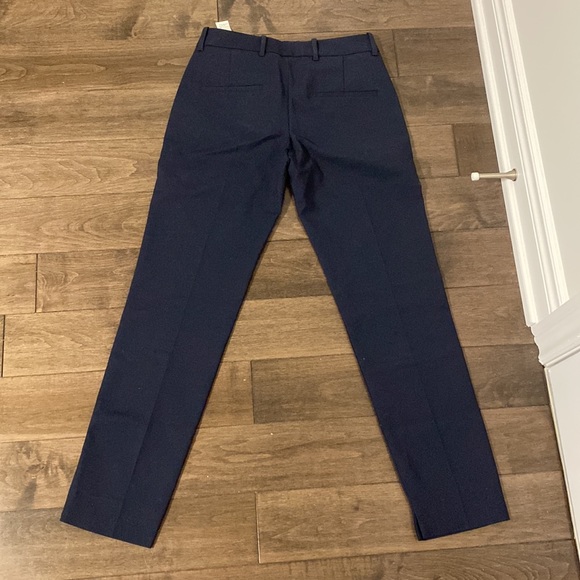 Zara Navy Blue Straight Trousers Pants XS - Picture 2 of 2